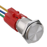 16mm 5A/10A Latching/Momentary Push Button Switch Waterproof - Latching-1NO 1NC 5A